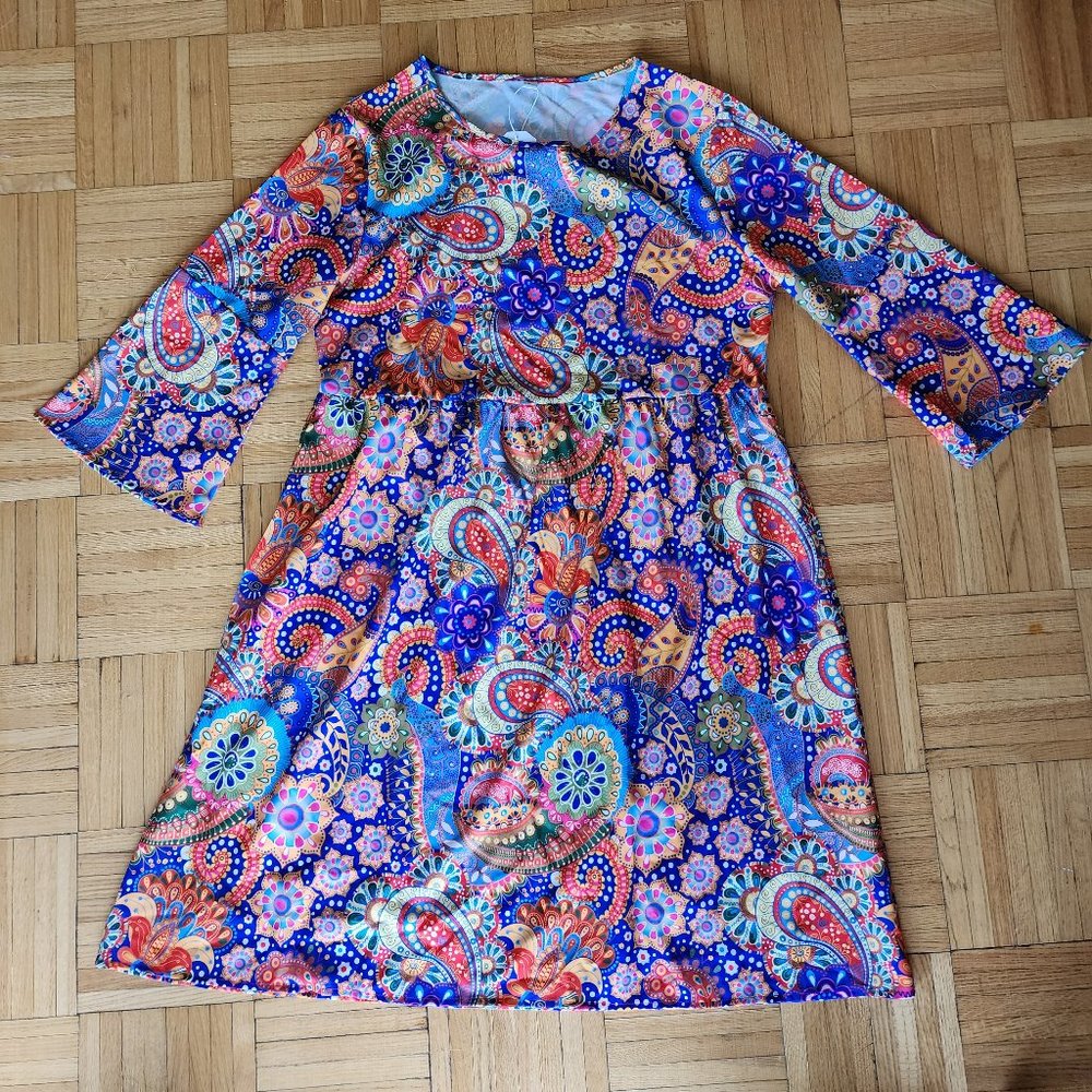Colourful women's XL dress